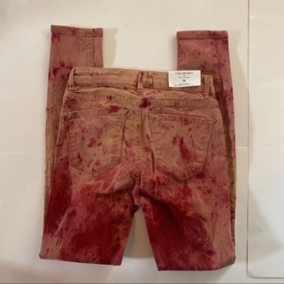 Zara Red Tie Dye Skinny Jeans NWT - Picture 12 of 15